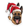 (2 Pack) German Shepherd Christmas Magnets - Holiday Dog Decor - Pet Parent Fridge - 5 Inches On Longest Side - Thick Durable Magnet - Made in USA - MAG25999