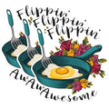 (3 Pack) Flippin Awesome Decals - Funny Cooking Decals - Chef Laptop Decals - 3 Inches On Longest Side - Easy Peel & Apply - Made in USA - 3MCS1704