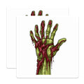 (2 Pack) Zombie Hand Bloody Magnets - Horror Decor Spooky Art - Halloween Undead Collectible - 5 Inches On Longest Side - Thick Durable Magnet - Made in USA - MAG36111