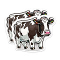 (2 Pack) Adorable Holstein Cow Magnets - Farmhouse Kitchen Refrigerator Decor - Whimsical Dairy Farm Animal Art Collection - 5 Inches On Longest Side - Thick Durable Magnet - Made in USA - MAG21420