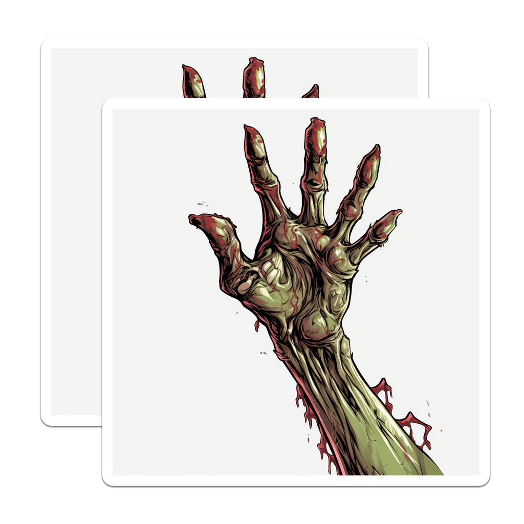 (2 Pack) Zombie Hand Magnets - Horror Decor - Halloween Party Favors - Spooky Refrigerator Accessory - Undead Kitchen Art - 5 Inches On Longest Side - Thick Durable Magnet - Made in USA - MAG37743