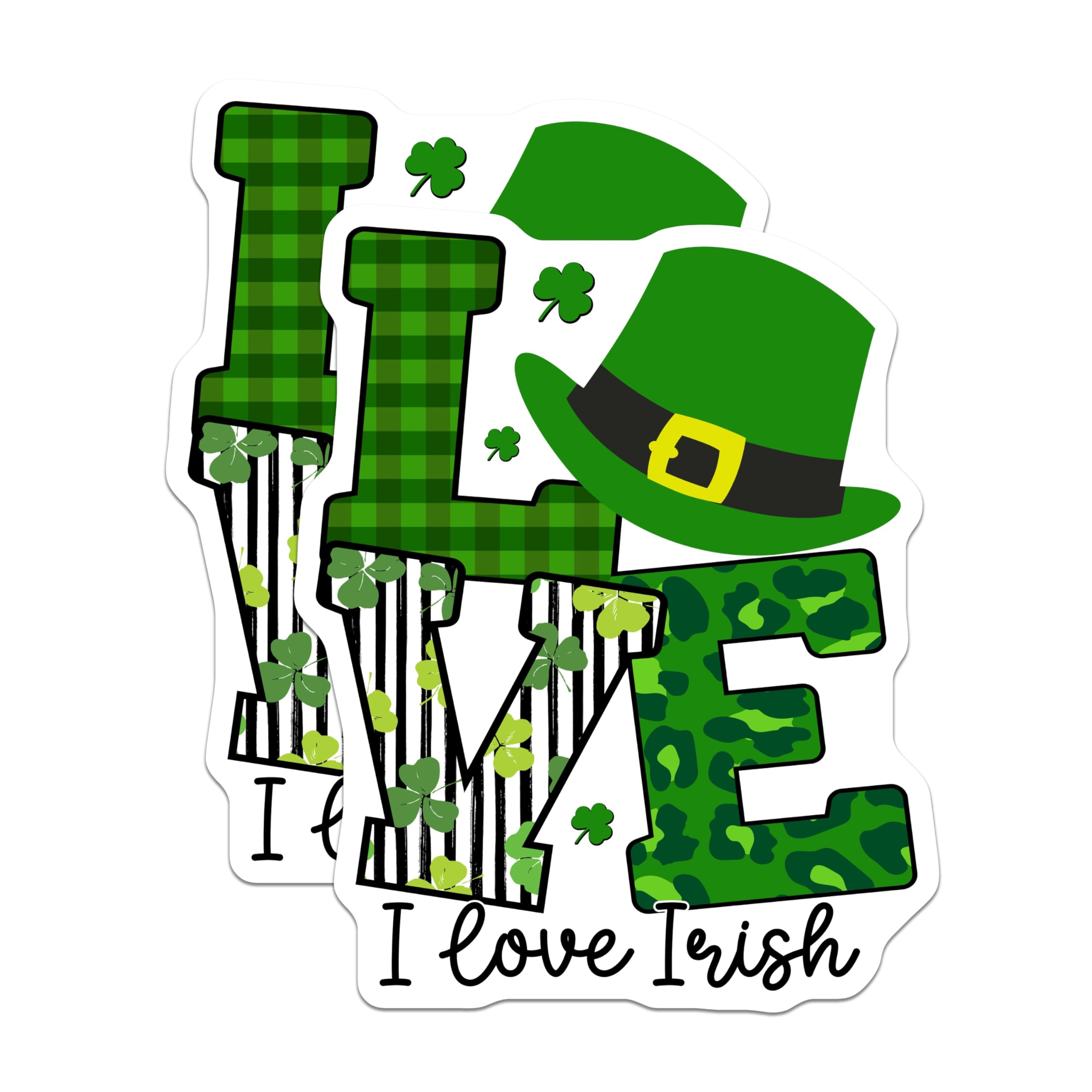 (2 Pack) St Patricks Day Magnets - Irish Celebration Decor - Lucky Shamrock Festive Adornments - 5 Inches On Longest Side - Thick Durable Magnet - Made in USA - MAG20616