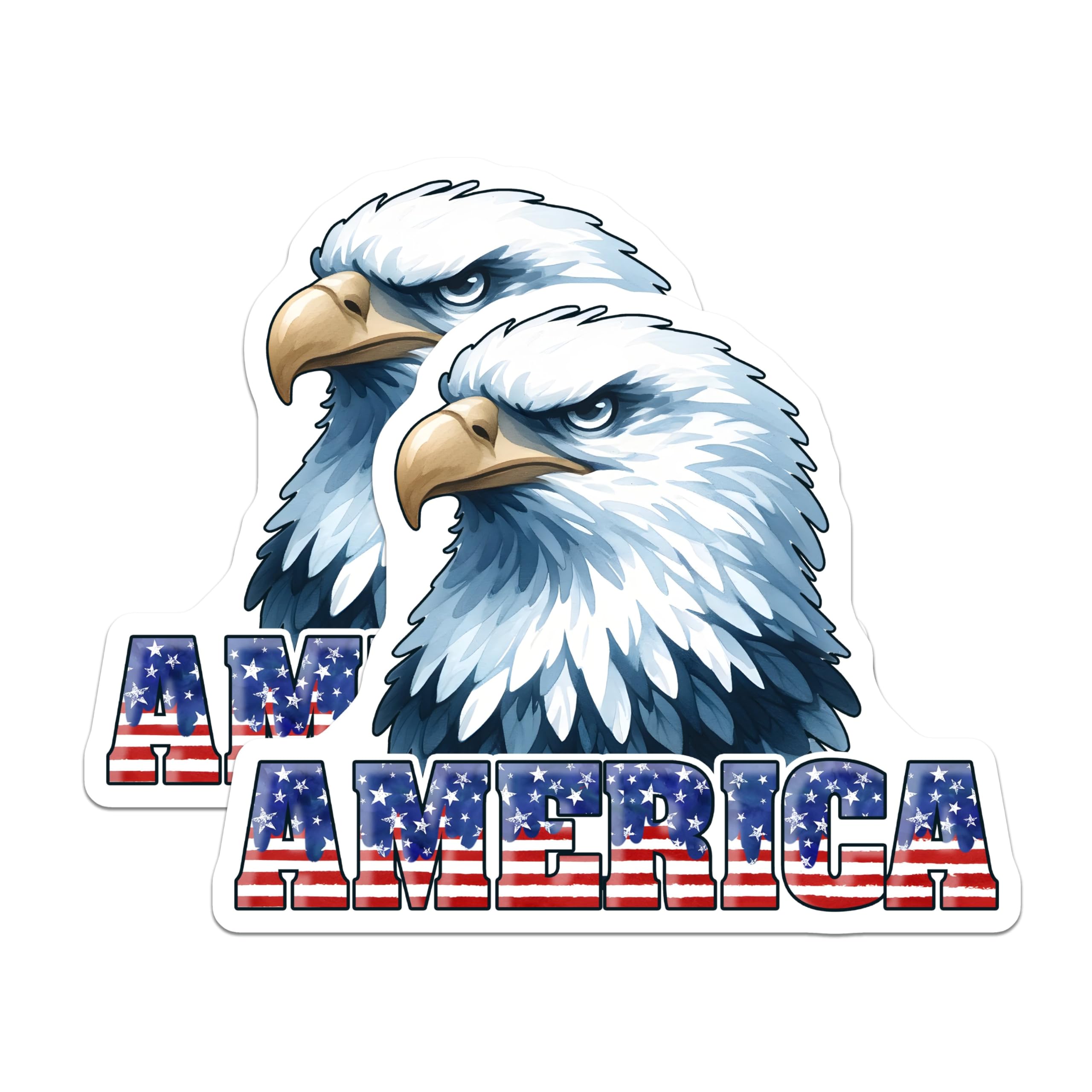 (2 Pack) Eagle America Magnets - 5" On Longest Side - for Cars, Fridges, Toolboxes - Made in USA - MAG7407