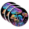 (3 Pack) Rainbow Mushroom Decals - Colorful Fungi Art - Laptop Decal Stickers- 3 Inches On Longest Side - Easy Peel & Apply - Made in USA - 3MCS5197