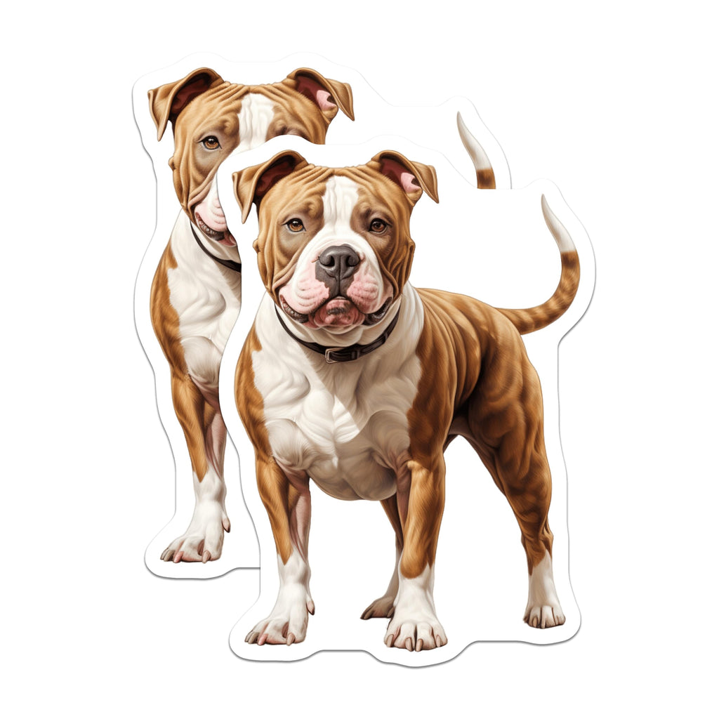 (2 Pack) Pitbull Dog Magnets - American Bully Refrigerator Decor - Pet Owner Home Accessories - Dog Mom Dad Appreciation - 5 Inches On Longest Side - Thick Durable Magnet - Made in USA - MAG27615