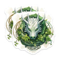 (2 Pack) Green Dragon Magnets - Fantasy Creature Decor - Celtic Vine Art - 5 Inches On Longest Side - Thick Durable Magnet - Made in USA - MAG28783