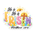 (2 Pack) He is Risen Magnets - Easter Jesus Resurrection Faith Decor - Matthew 28:6 Scripture Bible Verse - 5 Inches On Longest Side - Thick Durable Magnet - Made in USA - MAG20453