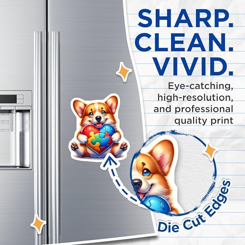 (2 Pack) Dog Lover Fridge Decoration Magnet - 5" On Longest Side - Sticks to Smooth Flat Surfaces - Made in USA - MAG9472