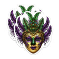 (2 Pack) Mardi Gras Mask Magnets - New Orleans Carnival Decor - Purple Green Gold Festive Display - 5 Inches On Longest Side - Thick Durable Magnet - Made in USA - MAG36114