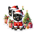 (2 Pack) Adorable Christmas Puppy Magnets - Festive Santa Dog Decor - Cheerful Holiday Pet Art for Home Kitchen Fridge Locker - 5 Inches On Longest Side - Thick Durable Magnet - Made in USA - MAG24010