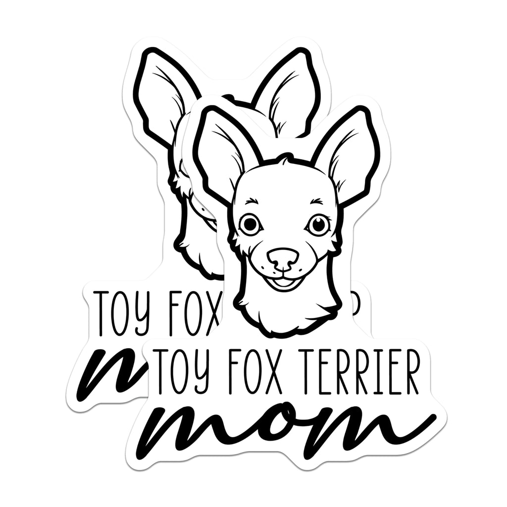 (2 Pack) Toy Fox Terrier Mom Magnets - Cute Dog Lover Art - Pet Parent Refrigerator Decor - 5 Inches On Longest Side - Thick Durable Magnet - Made in USA - MAG27045