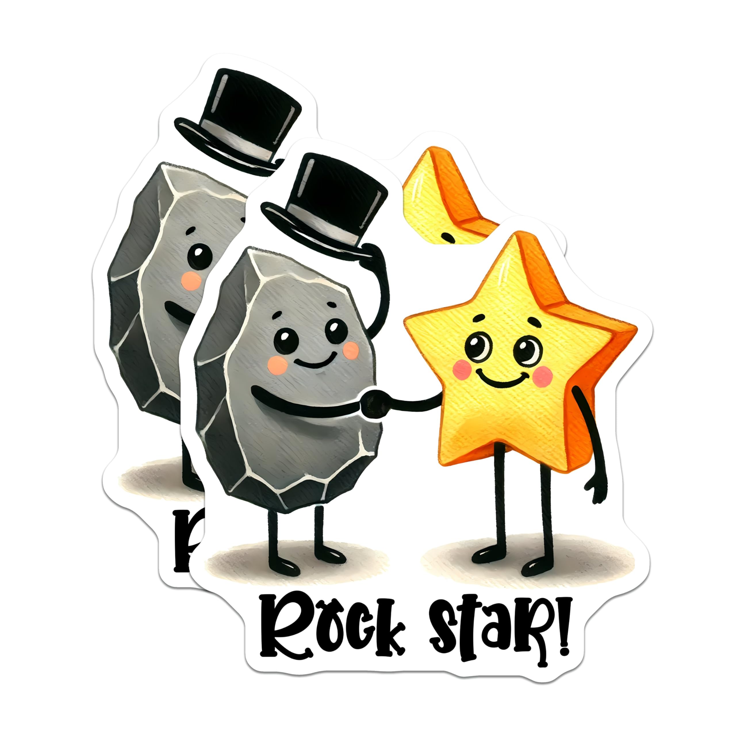 (2 Pack) Funny Rock Star Magnets - Refrigerator Decor - 5" On Longest Side - for Cars, Fridges, Toolboxes - Made in USA - MAG7587