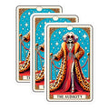 (3 Pack) Audacity Skeleton Decals - Tarot Card Decals - Leopard Coat - 3 Inches On Longest Side - Easy Peel & Apply - Made in USA - 3MCS4004