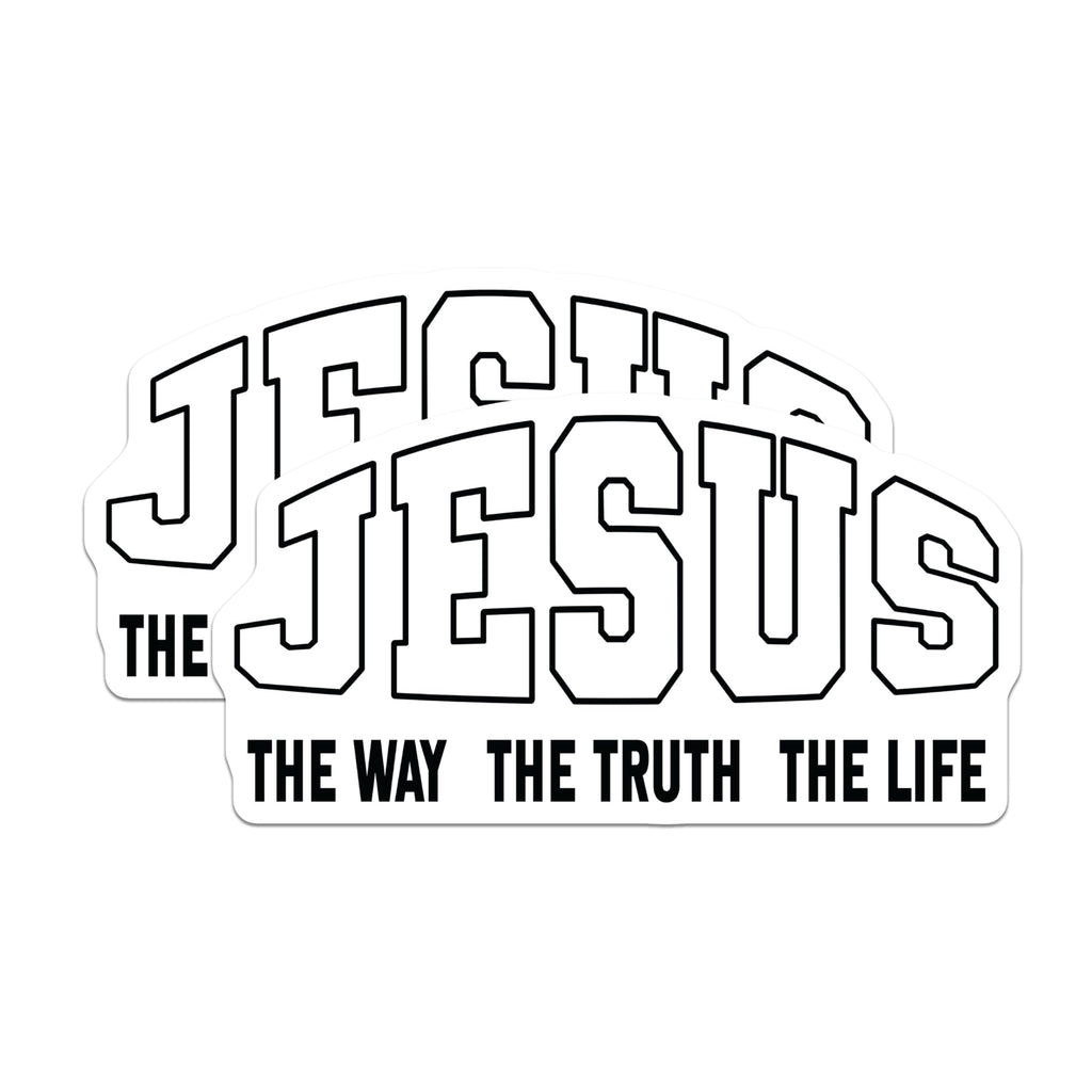 (2 Pack) Jesus The Way The Truth The Life Magnets - Christian Faith Decor - Inspirational Bible Verse Scripture - 5 Inches On Longest Side - Thick Durable Magnet - Made in USA - MAG27176