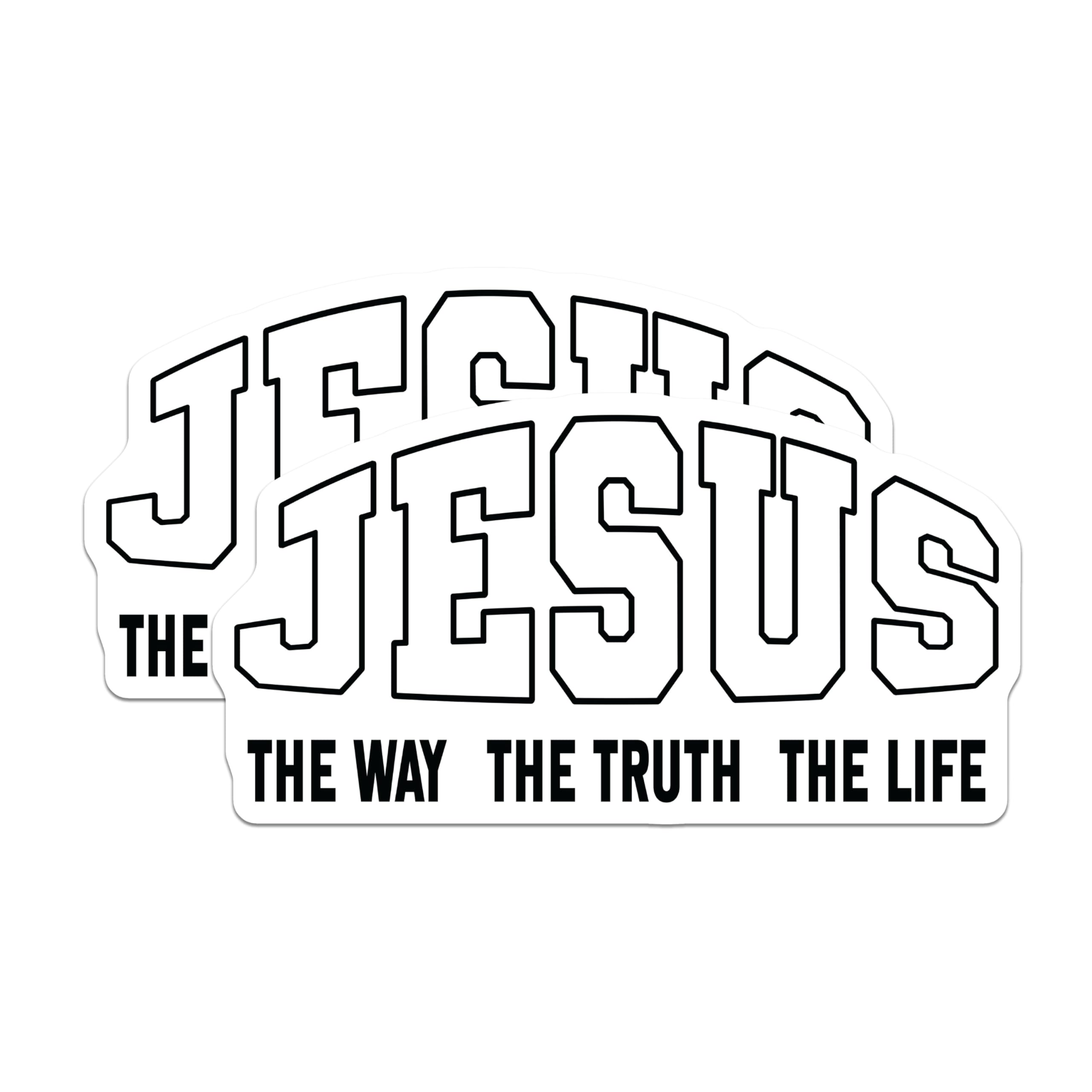 (2 Pack) Jesus The Way The Truth The Life Magnets - Christian Faith Decor - Inspirational Bible Verse Scripture - 5 Inches On Longest Side - Thick Durable Magnet - Made in USA - MAG27176