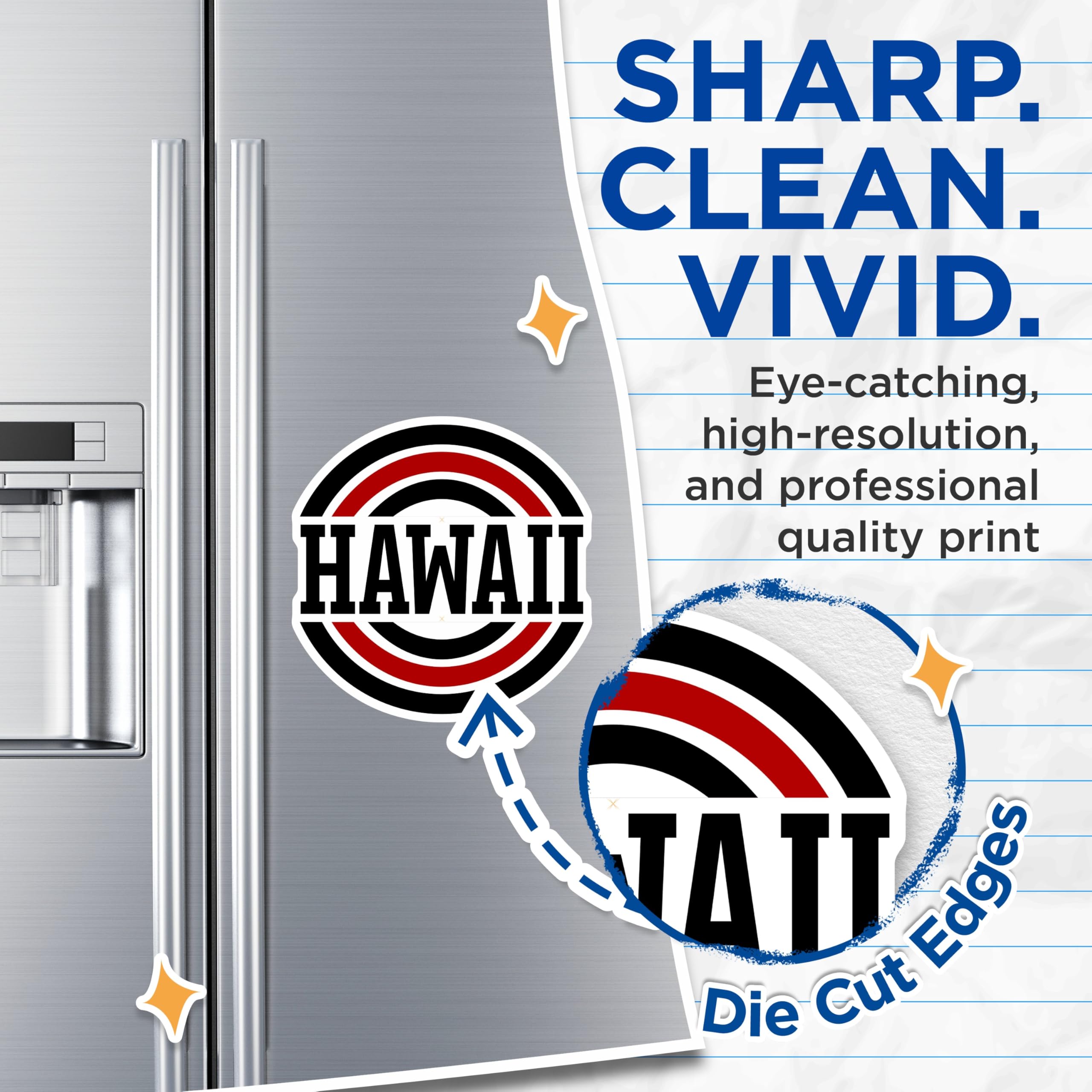 (2 Pack) Hawaii Magnets - Island State Souvenir - Tropical Refrigerator Decor - 5" On Longest Side - Premium Magnet - for Cars, Refrigerators, Toolboxes, Lockers - Made in USA - MAG18182