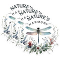 (3 Pack) Nature's Harmony Decals - Dragonfly Floral Art - Laptop Stickers - Journal Stickers - 3 Inches On Longest Side - Easy Peel & Apply - Made in USA - 3MCS1507