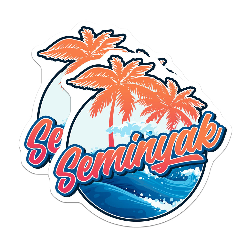 (2 Pack) Seminyak Magnets - Bali Travel - Beach Decor - Tropical Magnets - 5" On Longest Side - Premium Magnet - for Cars, Refrigerators, Toolboxes, Lockers - Made in USA - MAG17404