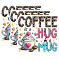 (3 Pack) Coffee Decals - Hug in a Mug Decal - Laptop Decal - 3 Inches On Longest Side - Easy Peel & Apply - Made in USA - 3MCS6295