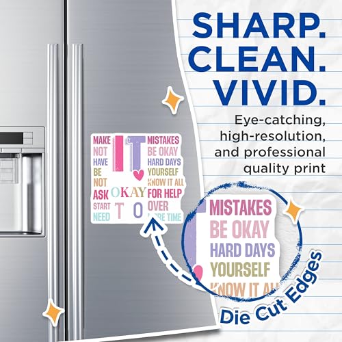 (2 Pack) Inspirational Quote Magnets Magnets - Motivational Words - 5" On Longest Side - Made in USA - Sticks to Refrigerators & Metal Surfaces - MAG9173