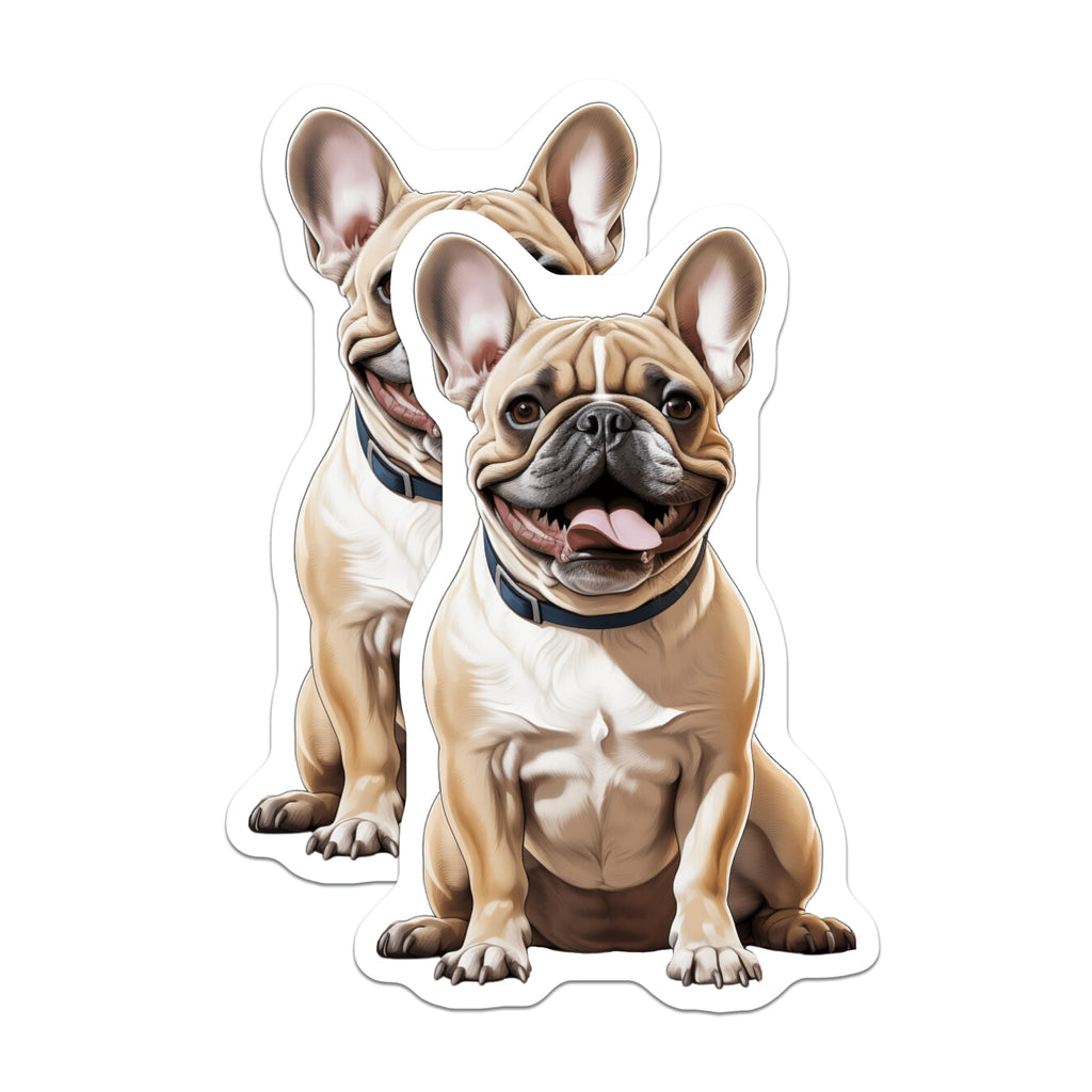(2 Pack) French Bulldog Magnets - Smiling Frenchie Dog Lover Accessory - Canine Puppy Refrigerator Locker Magnets - 5 Inches On Longest Side - Thick Durable Magnet - Made in USA - MAG24267