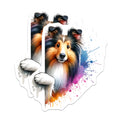 (2 Pack) Sheltie Magnets - Watercolor Dog Art - Refrigerator Magnets - 5" On Longest Side - Premium Magnet - for Cars, Refrigerators, Toolboxes, Lockers - Made in USA - MAG15100