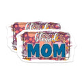 (2 Pack) Blessed Mom Stickers - Floral Design - Inspirational Quote - 5" On Longest Side - Sticks to Smooth Flat Surfaces - Made in USA - BMCS8456