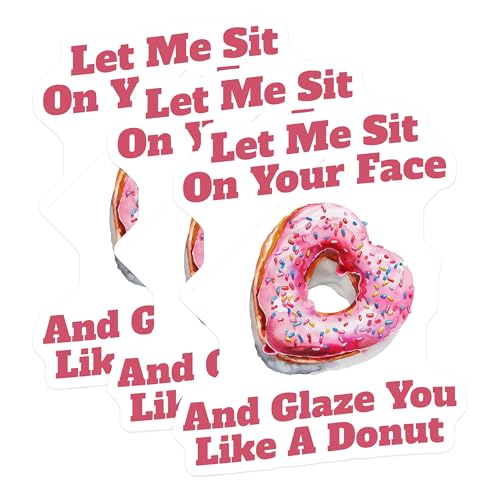 (3 Pack) Funny Donut Decals - Raunchy Humor - Laptop Decal - 3 Inches On Longest Side - Easy Peel & Apply - Made in USA - 3MCS2261