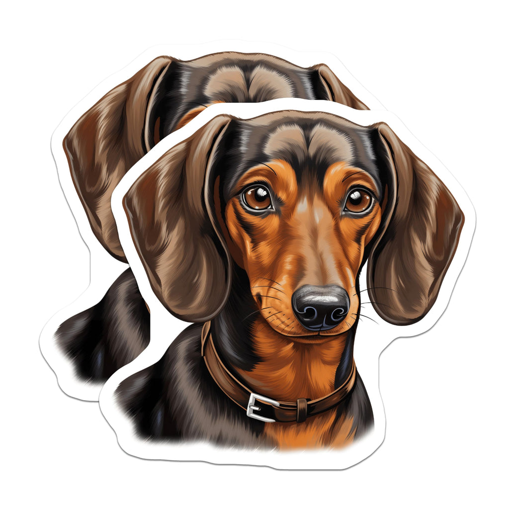 (2 Pack) Dachshund Dog Magnets - Wiener Dog Decor - Sausage Dog Lover Accessory - Pet Parent Present - 5 Inches On Longest Side - Thick Durable Magnet - Made in USA - MAG29975