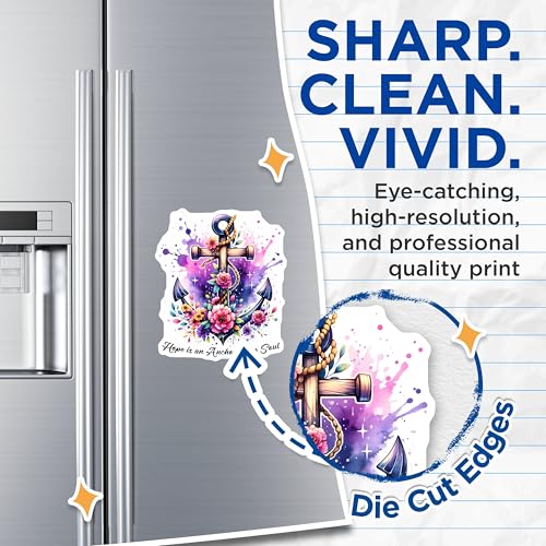 (2 Pack) Inspirational Quote Magnet - 5" On Longest Side - Sticks to Smooth Flat Surfaces - Made in USA - MAG9656