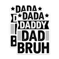 (2 Pack) Dad Daddy Dad Bruh Stickers - Funny Daddy Stickers - Dad Appreciation Stickers - 5" On Longest Side - Sticks to Smooth Flat Surfaces - Made in USA - BMCS3973