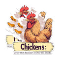 (2 Pack) Chicken Evolution Magnets - Funny Chicken Snack Magnets - Quirky Kitchen Decor Magnets- 5" On Longest Side - for Fridges, Toolboxes, Cars - Made in USA - MAG2593