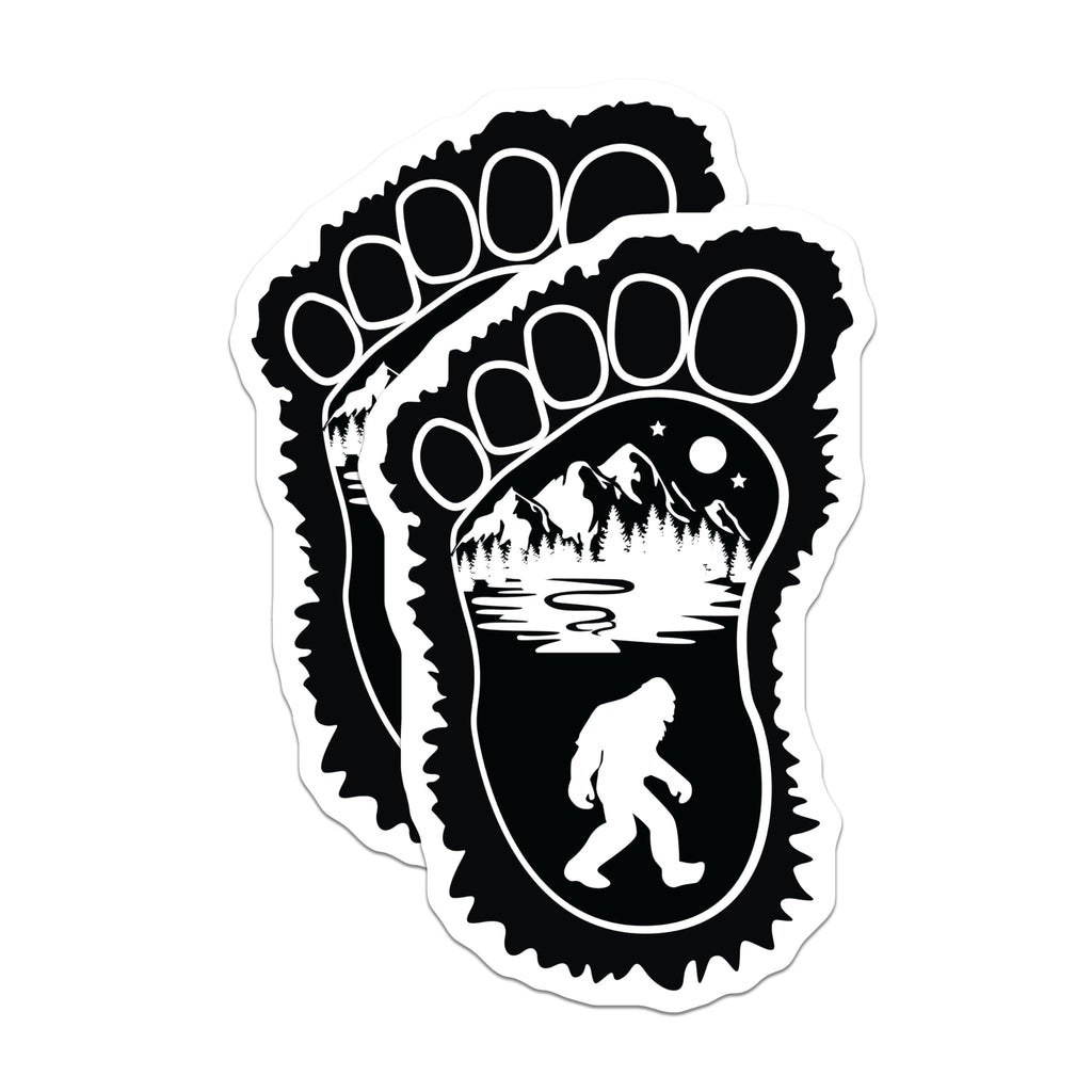 (2 Pack) Bigfoot Magnets - Sasquatch Footprint Art - Mountain Forest Lore Decor - 5 Inches On Longest Side - Thick Durable Magnet - Made in USA - MAG20976