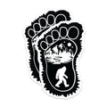 (2 Pack) Bigfoot Magnets - Sasquatch Footprint Art - Mountain Forest Lore Decor - 5 Inches On Longest Side - Thick Durable Magnet - Made in USA - MAG20976
