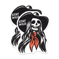 (2 Pack) Stay Wild Skeleton Magnets - Western Cowgirl - Spooky Home Decor - 5" On Longest Side - Premium Magnet - for Cars, Refrigerators, Toolboxes, Lockers - Made in USA - MAG18196