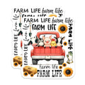 (2 Pack) Farm Life Stickers - Cute Animal Stickers - Red Truck Stickers - 5" On Longest Side - Sticks to Smooth Flat Surfaces - Made in USA - BMCS9669