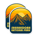 (2 Pack) Shenandoah National Park Magnets - Souvenir Magnets - Mountain Sunset Decor - 5" On Longest Side - Premium Magnet - for Cars, Refrigerators, Toolboxes, Lockers - Made in USA - MAG18552