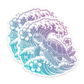 (2 Pack) Sea Turtle Ocean Wave Magnets - Tropical Hawaiian Flower - Beach Lover Nature Aesthetic - Ocean Life Refrigerator Decor - 5" - Thick Durable Magnet - Made in USA - MAG39911