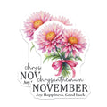 (2 Pack) November Birth Flower Magnets - Chrysanthemum Floral Art - Elegant Home Decor for November Birthday - 5 Inches On Longest Side - Thick Durable Magnet - Made in USA - MAG39273