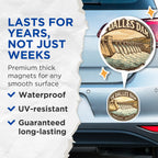 (2 Pack) The Dalles Dam Magnets - Oregon River Washington - Pacific Northwest Travel Landmark - 5 Inches On Longest Side - Thick Durable Magnet - Made in USA - MAG19526