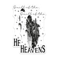 (2 Pack) Quill of The Heavens Stickers - Space Feather Stickers - Decorative Black and White Stickers - 5" On Longest Side - Sticks to Any Smooth Flat Surface - Made in USA - BMCS3548