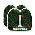 (2 Pack) Ozone Falls Magnets - Tennessee Waterfall Scene - Appalachian Landscape Art - Outdoor Adventure Souvenirs - 5 Inches On Longest Side - Thick Durable Magnet - Made in USA - MAG19551