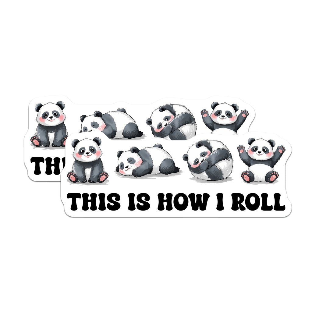 (2 Pack) Cute Panda Magnets - Funny Animal Saying - Kawaii Bear Accessory for Fridge Decor - 5 Inches On Longest Side - Thick Durable Magnet - Made in USA - MAG39083
