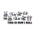 (2 Pack) Cute Panda Magnets - Funny Animal Saying - Kawaii Bear Accessory for Fridge Decor - 5 Inches On Longest Side - Thick Durable Magnet - Made in USA - MAG39083