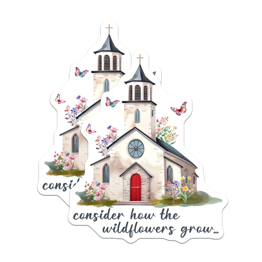 (2 Pack) Inspirational Church Stickers - Encourage Faith - 5" On Longest Side - Sticks to Smooth Flat Surfaces - Made in USA - BMCS8567 - BMCS8567