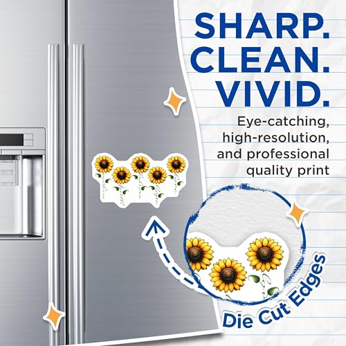 (2 Pack) Sunflower Motivational Magnets - 5" On Longest Side - for Cars, Fridges, Toolboxes - Made in USA - MAG7991