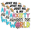 (3 Pack) Anxiety Decals - Funny Quotes - Laptop Decal - 3 Inches On Longest Side - Easy Peel & Apply - Made in USA - 3MCS6427