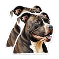 (2 Pack) Pitbull Magnets - Dog Lover Decor - American Staffordshire Pet Accent - 5 Inches On Longest Side - Thick Durable Magnet - Made in USA - MAG27750