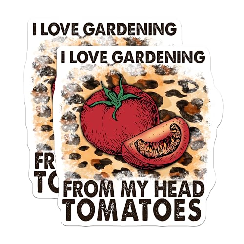 (2 Pack) Gardening Magnets - Funny Tomato Magnets Garden - Cute Fridge - Garden Lover - 5" On Longest Side - for Cars, Fridges, Toolboxes - Made in USA - MAG4181