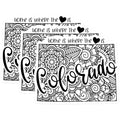 (3 Pack) Colorado Decals - Home is Where The Heart is - Laptop Decals - 3 Inches On Longest Side - Easy Peel & Apply - Made in USA - 3MCS7867